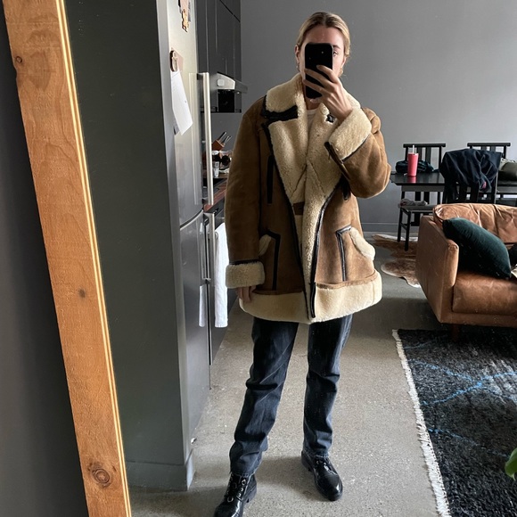 ❌SOLD❌Vintage Shearling Suede Coat - Picture 5 of 16